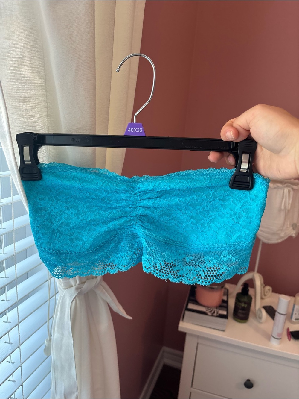 aerie Turquoise Lace Bandeau Bralette